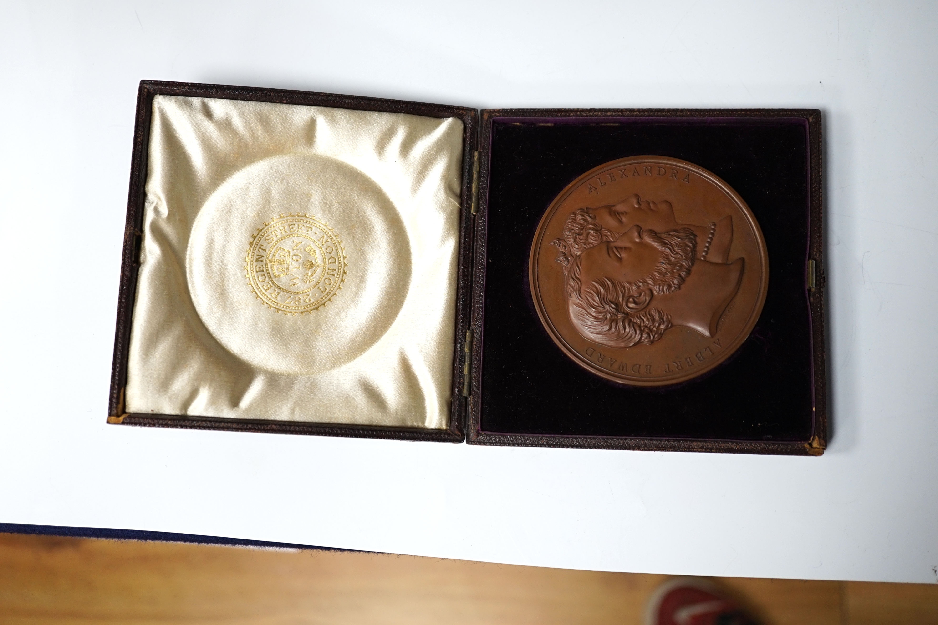 Four large Victorian commemorative bronze medals